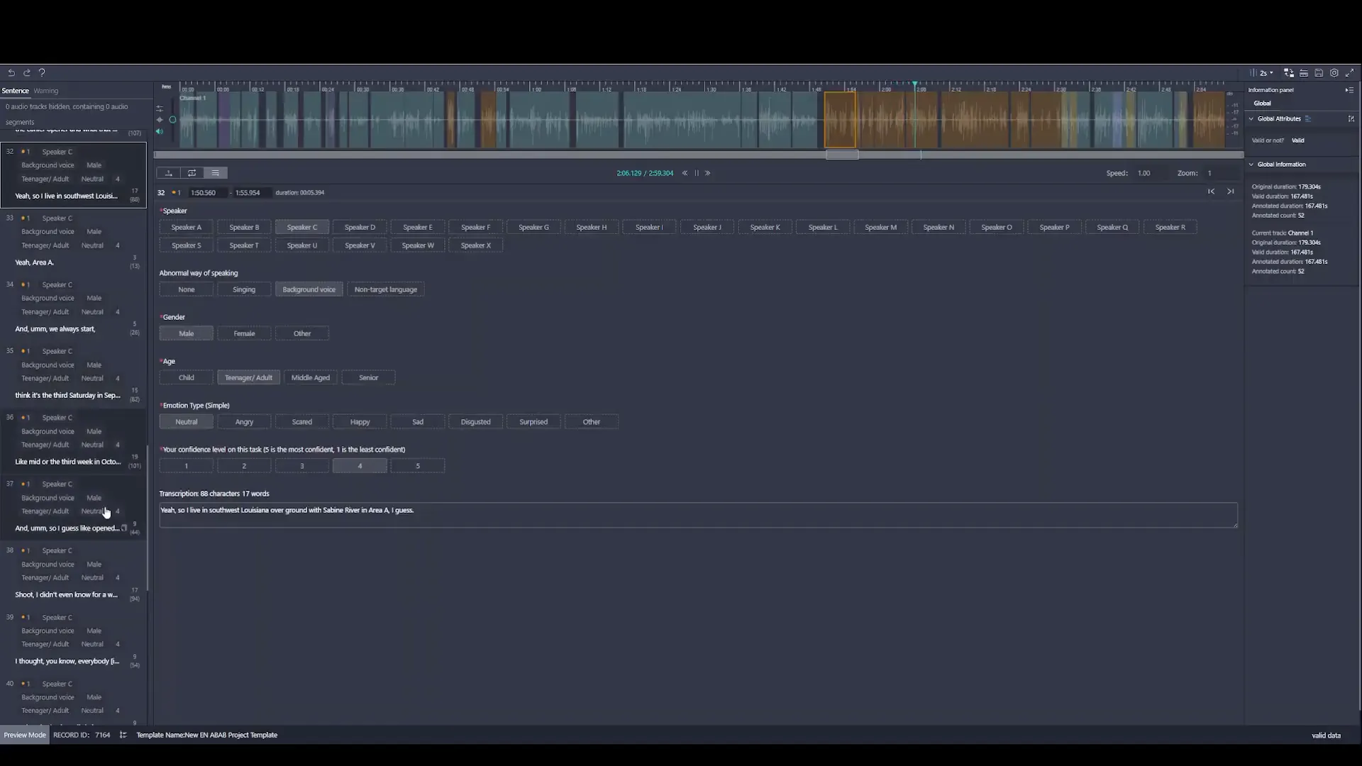 Audio transcription